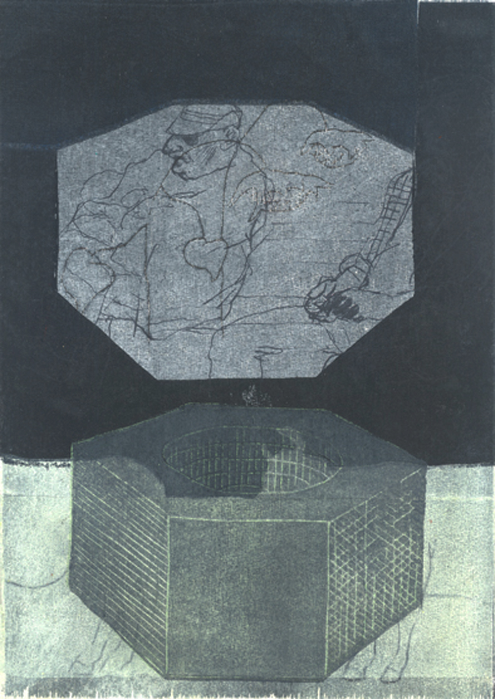Man-ual. 21 x 30 cm. 1/1 woodcut. 2007. Sold